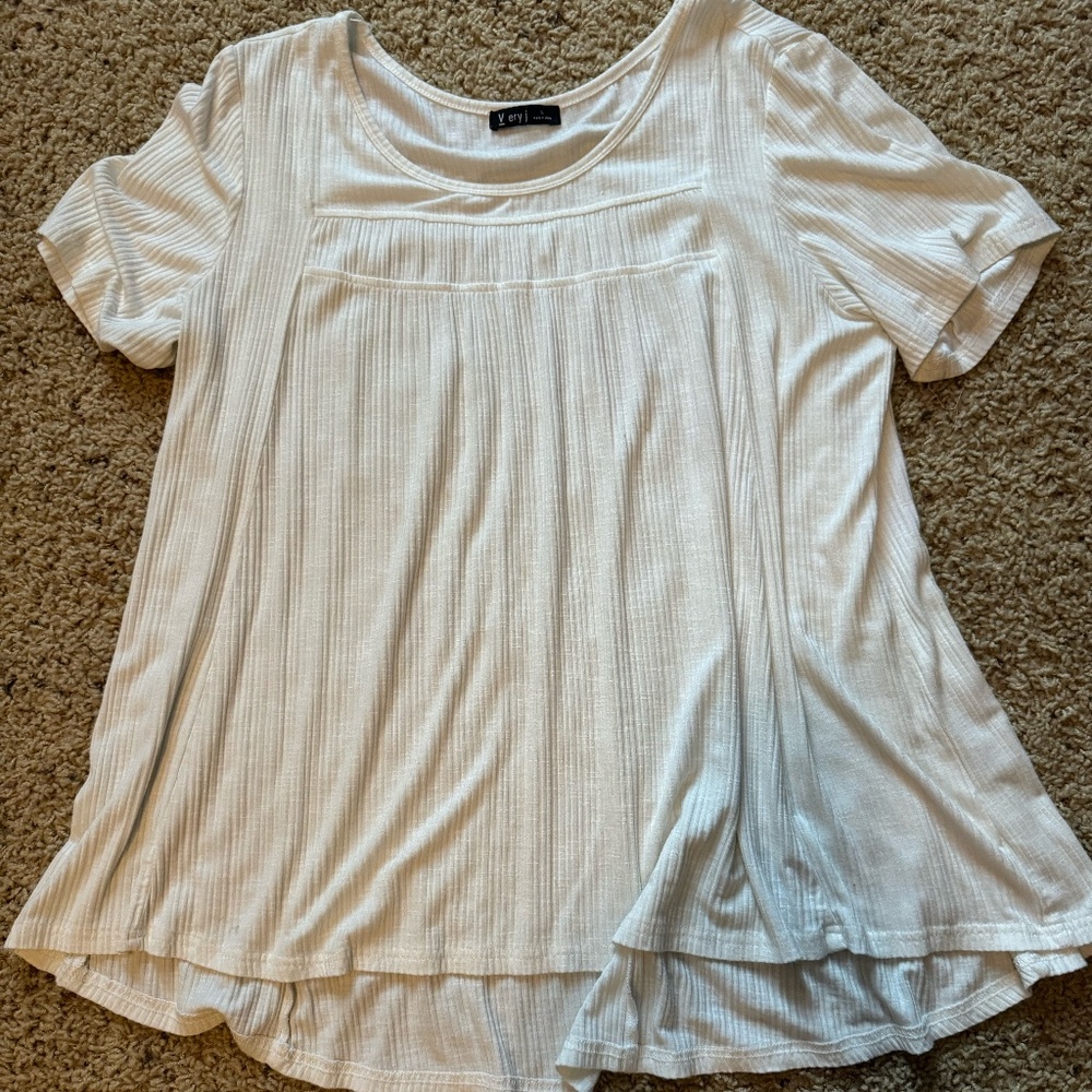 White Blouse Top V ery J Large